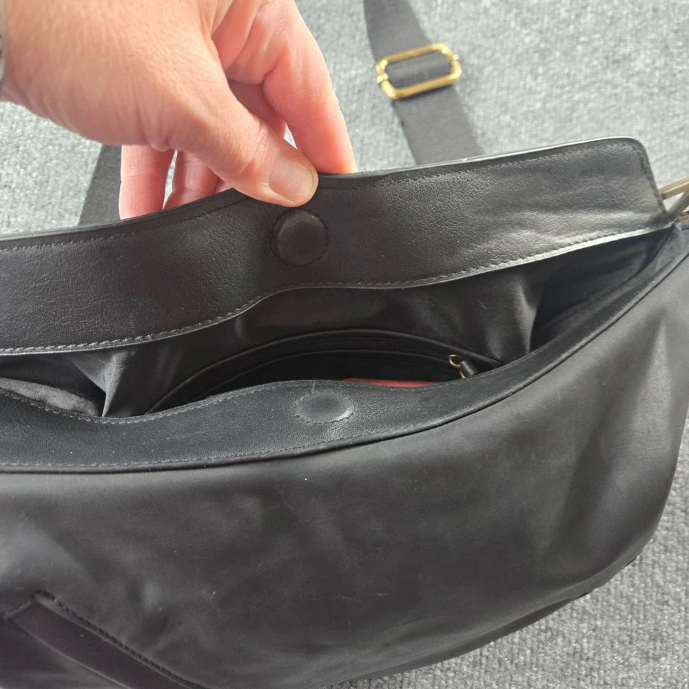Unbranded Hobo Bag Women Medium Black Excellent Crescent Crossbody (A1)